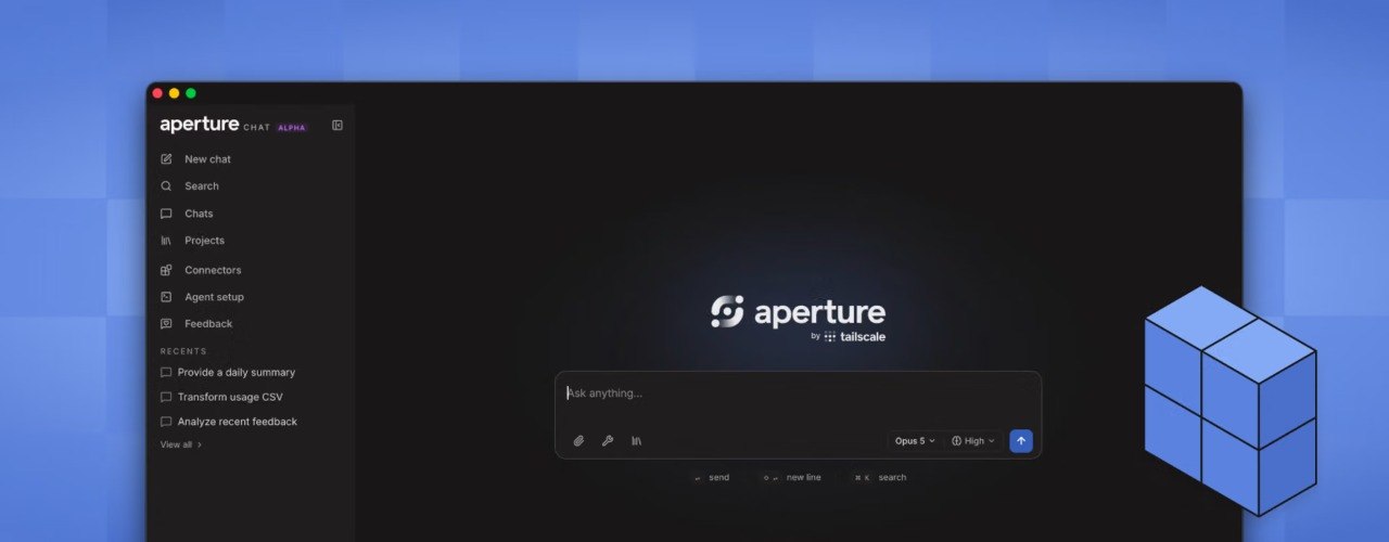 Interface do Aperture Chat, gateway de IA da Tailscale
