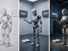 Plugin leva o Neural Rendering do DLSS 5 ao ComfyUI Robô em transformação com DLSS 5 no ComfyUI