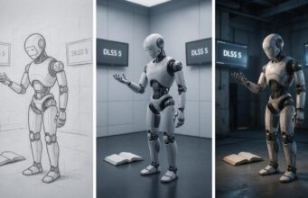 Plugin leva o Neural Rendering do DLSS 5 ao ComfyUI Robô em transformação com DLSS 5 no ComfyUI
