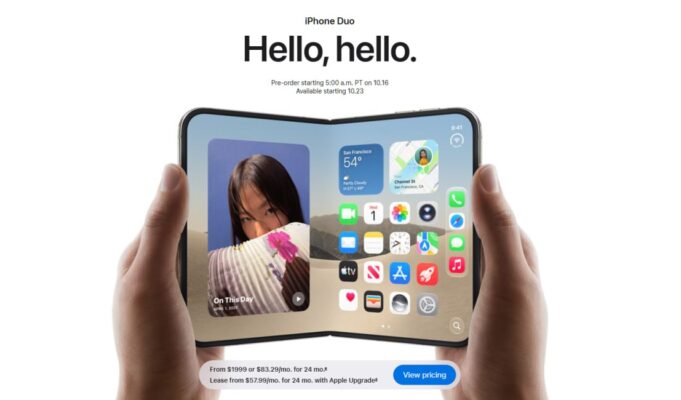Apple anuncia iPhone Duo, seu primeiro celular dobrável