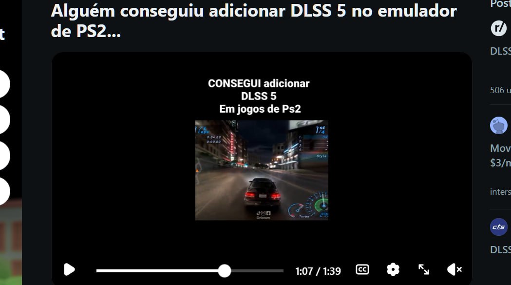 DLSS 5 rodando em jogo de PS2 no emulador PCSX2