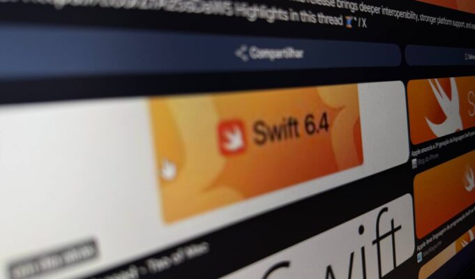 Card sobre o lançamento do Swift 6.4 em uma publicação na internet